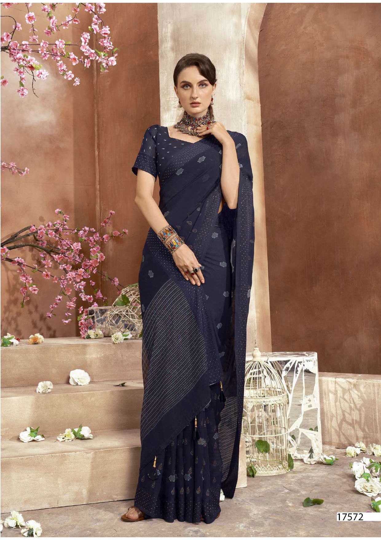Dishu Vol 2 By Vallabhi Daily Wear Printed Georgette Sarees Wholesale Market In Surat